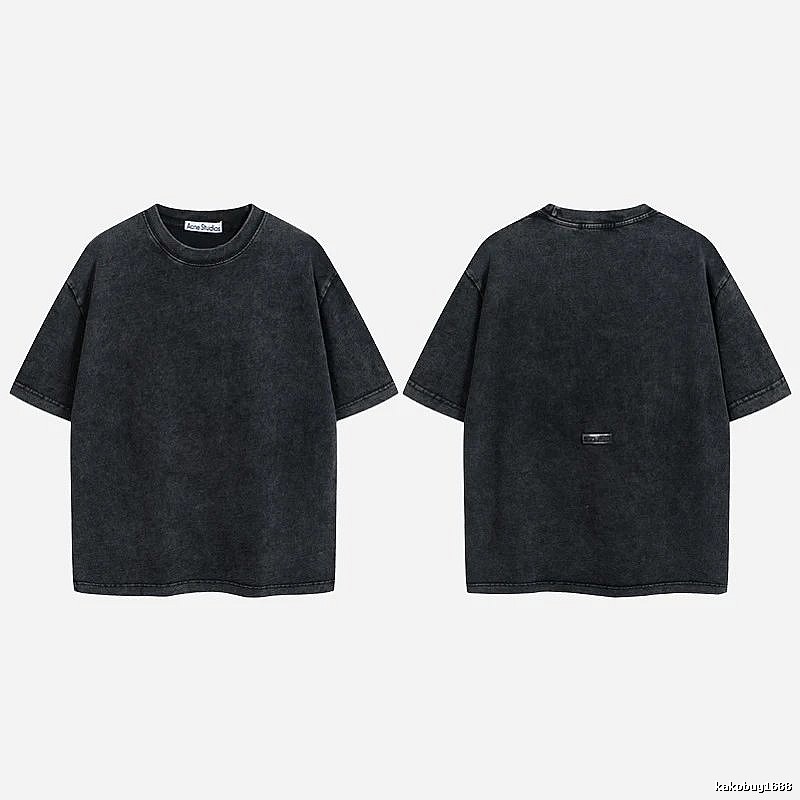 Acne Studios 2090-80 Black Style Ac908040 Stockholm Logo T-Shirt Modern Fit