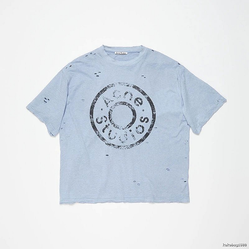 Acne Studios 2090-80 Blue Style Ac908041 Stockholm Logo T-Shirt Training Look