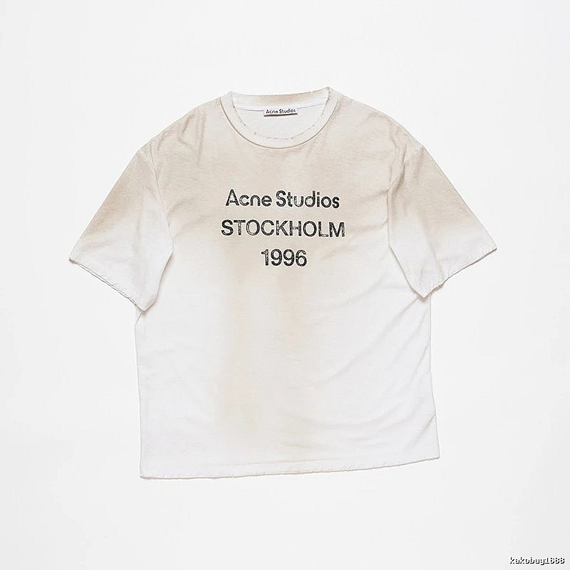 Acne Studios 2090-80 White Style Ac908026 Stockholm Logo T-Shirt Travel Styling