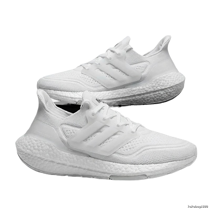 Adidas minimalist style white running shoes