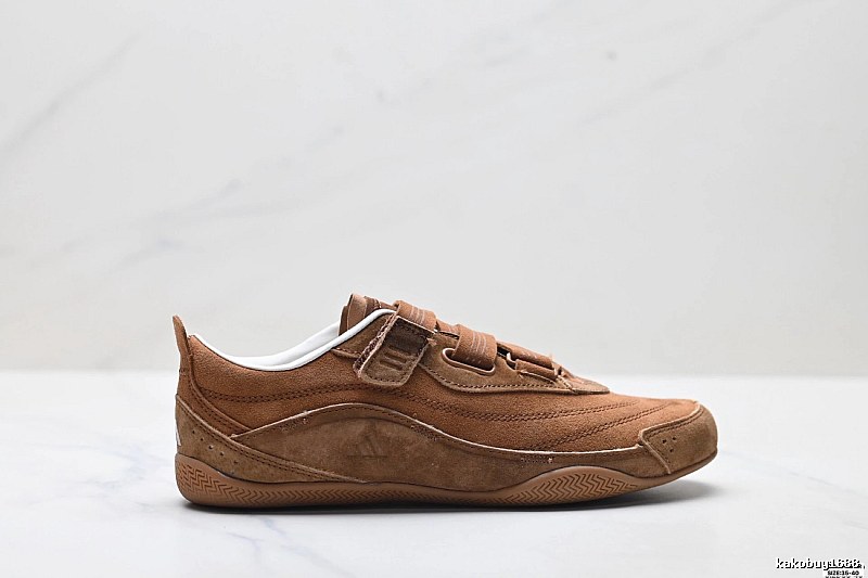 Adidas retro-style brown sports shoes