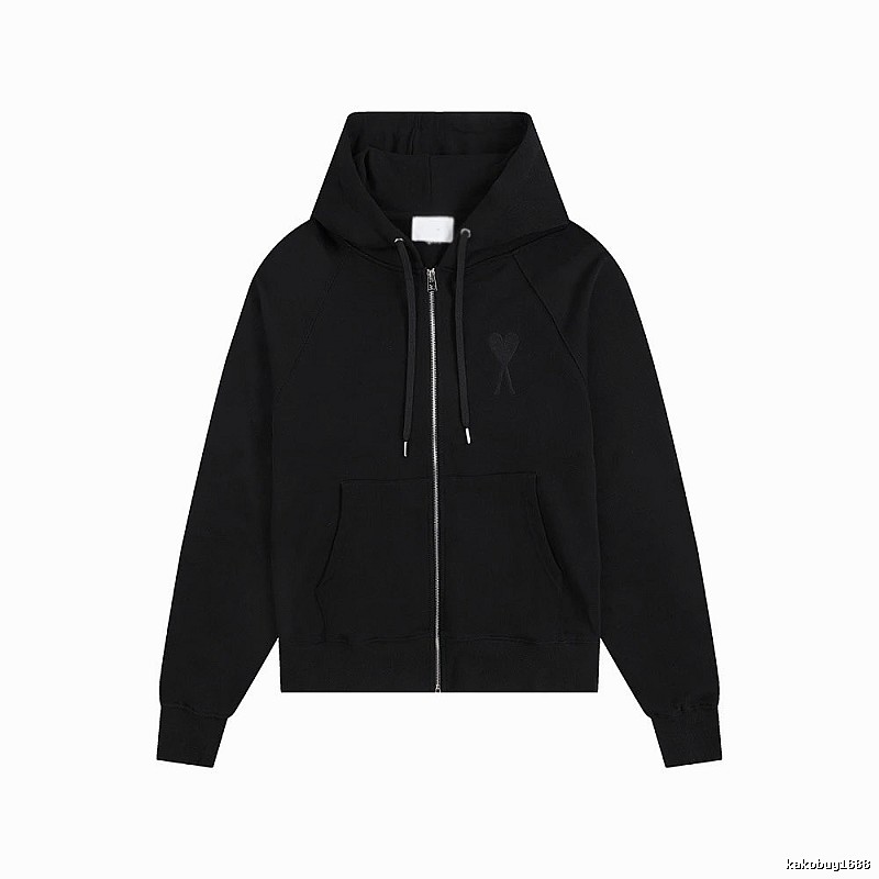 AMI Love Simple Style Black Hoodie