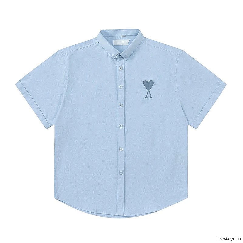 AMI Love Simple Style Blue Shirt