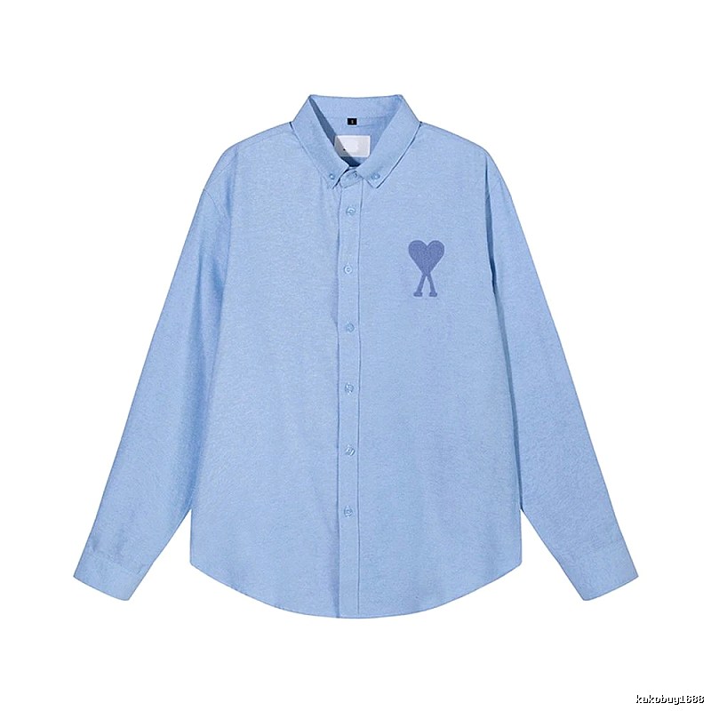AMI Love Simple Style Blue Shirt