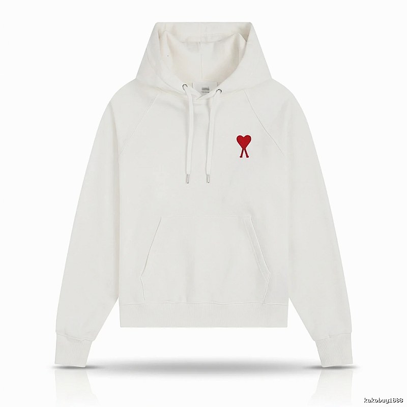 AMI Love Simple White Hoodie