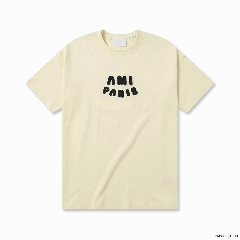 AMI Paris Casual Style Off-White T-shirt
