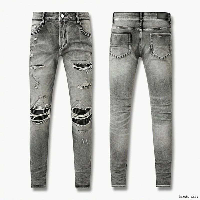 AMI Ripped Trendy Brand Jeans