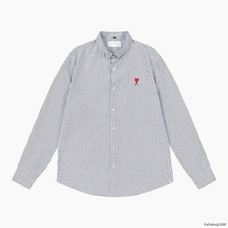 Ami striped minimalist style shirt