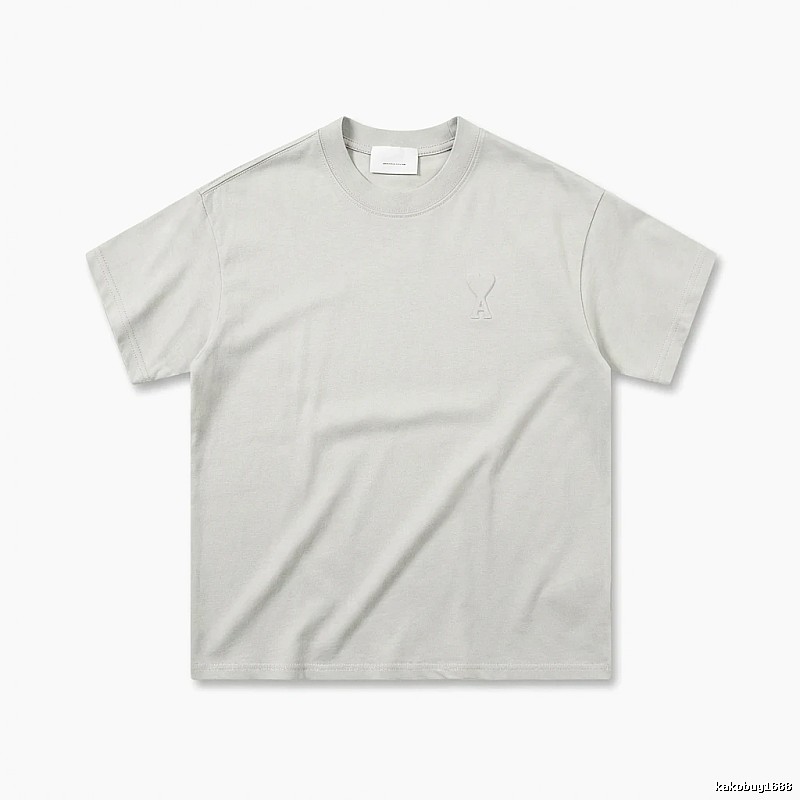 AMI Three-dimensional LOGO Simple White T-shirt