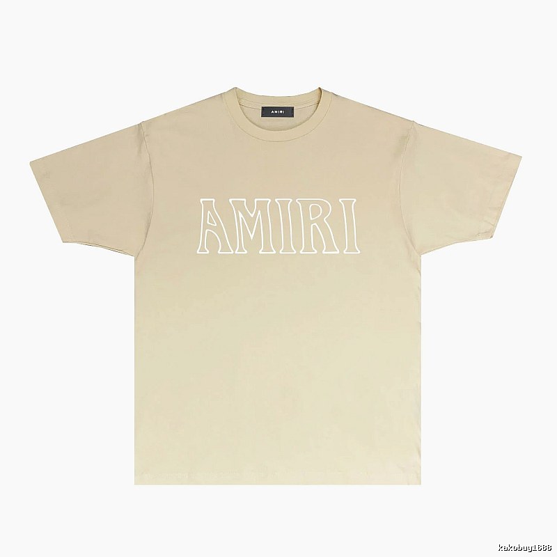 AMIRI Basic Style Simple Beige T-shirt