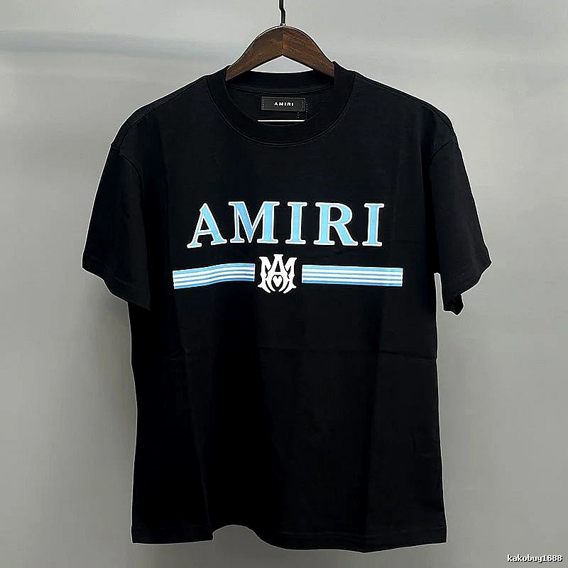 Amiri Black Blue Records Graphic T-Shirt Clean Finish