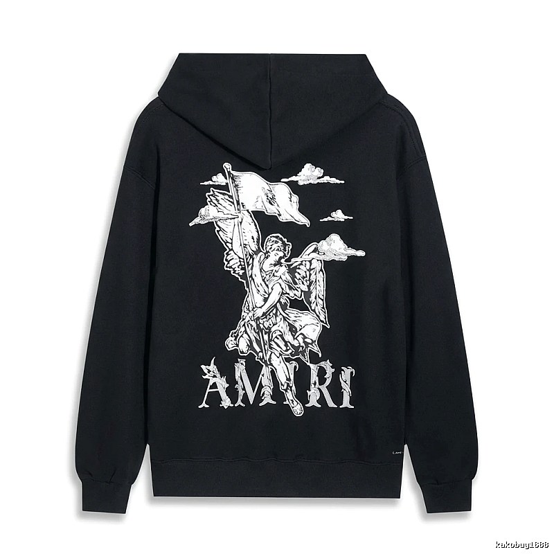 AMIRI Black Sweatshirt with Angel Print