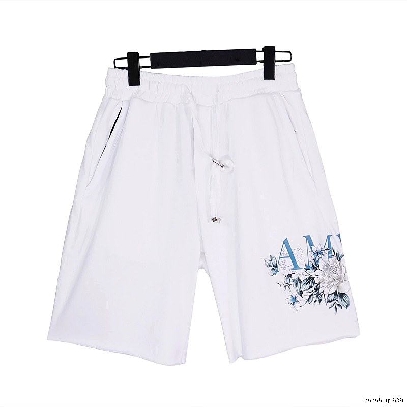 AMIRI High Street Style Floral Print White Shorts