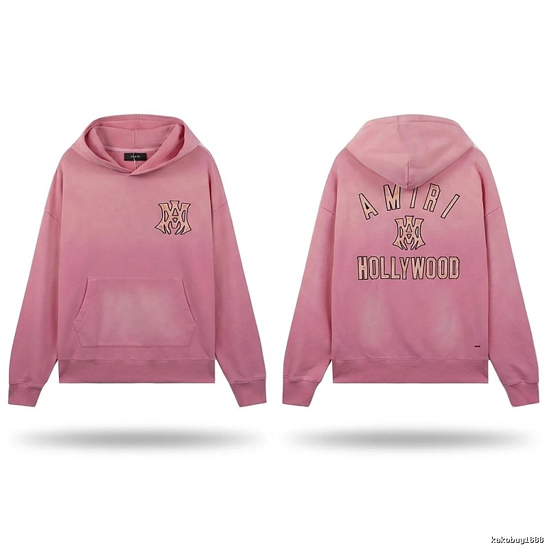 AMIRI Hollywood-style pink sweatshirt
