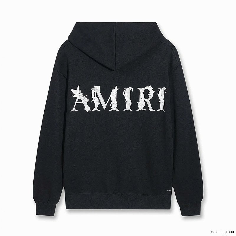 AMIRI letter-style black hoodie