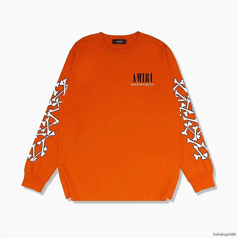 AMIRI orange sweatshirt with skull pattern