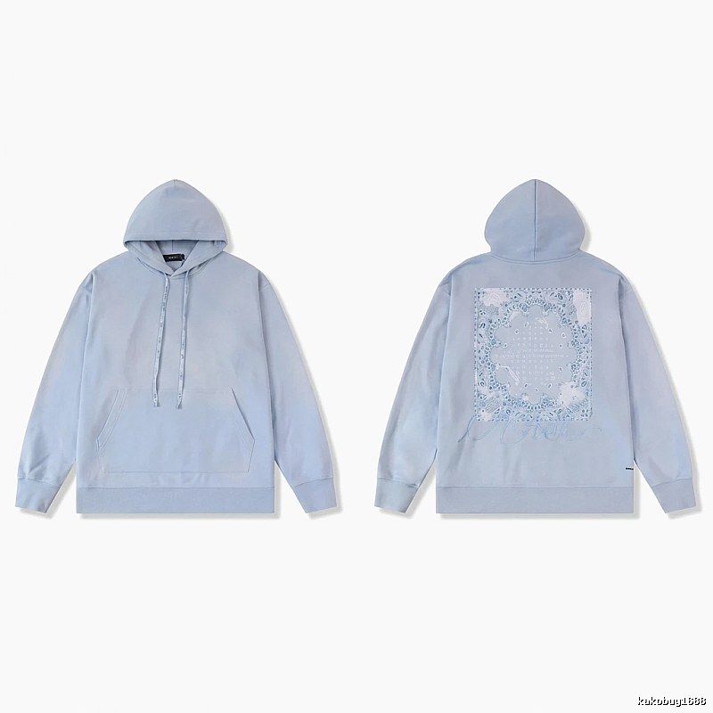 AMIRI Paisley Casual Light Blue Sweatshirt