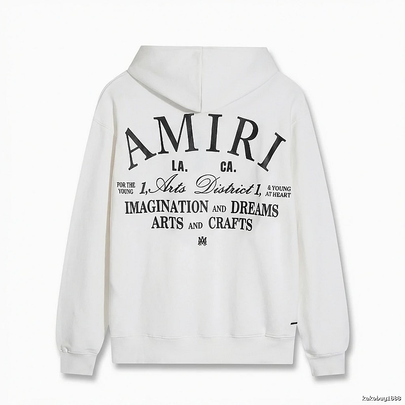AMIRI Printed Casual Style White Hoodie