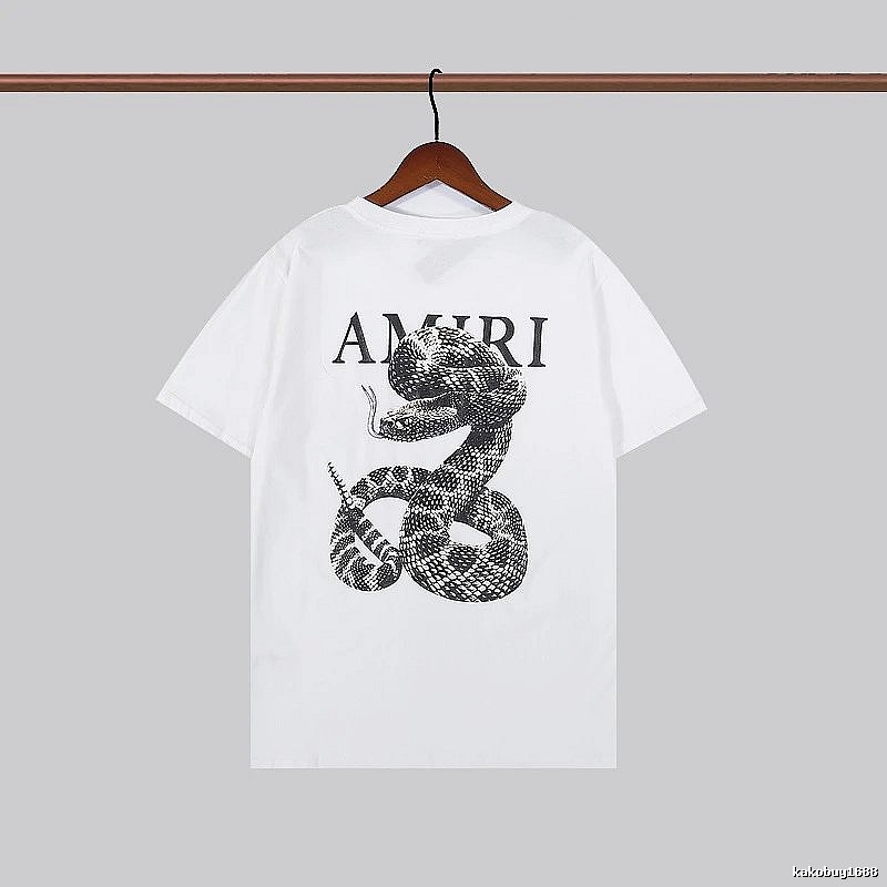 Amiri Resort Graphic T-shirt White Blue Amiri for Travel Looks