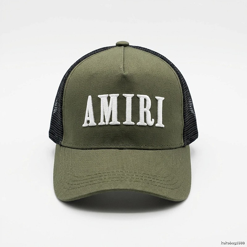 AMIRI Retro Style Olive Green Hat