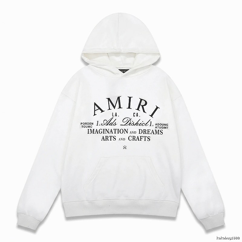 AMIRI retro-style white hoodie