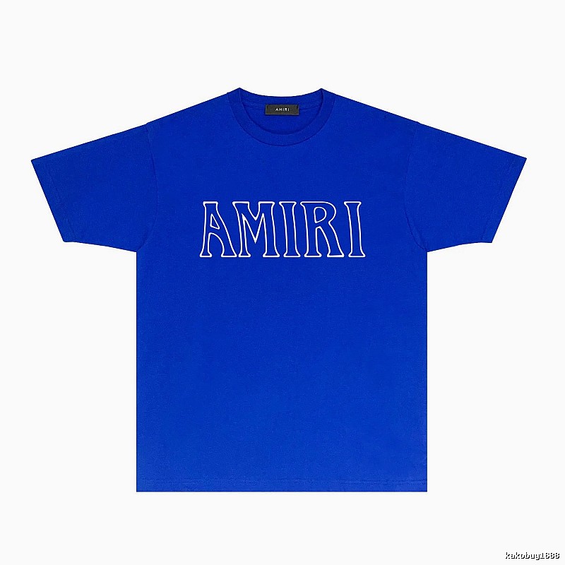 AMIRI simple style blue T-shirt