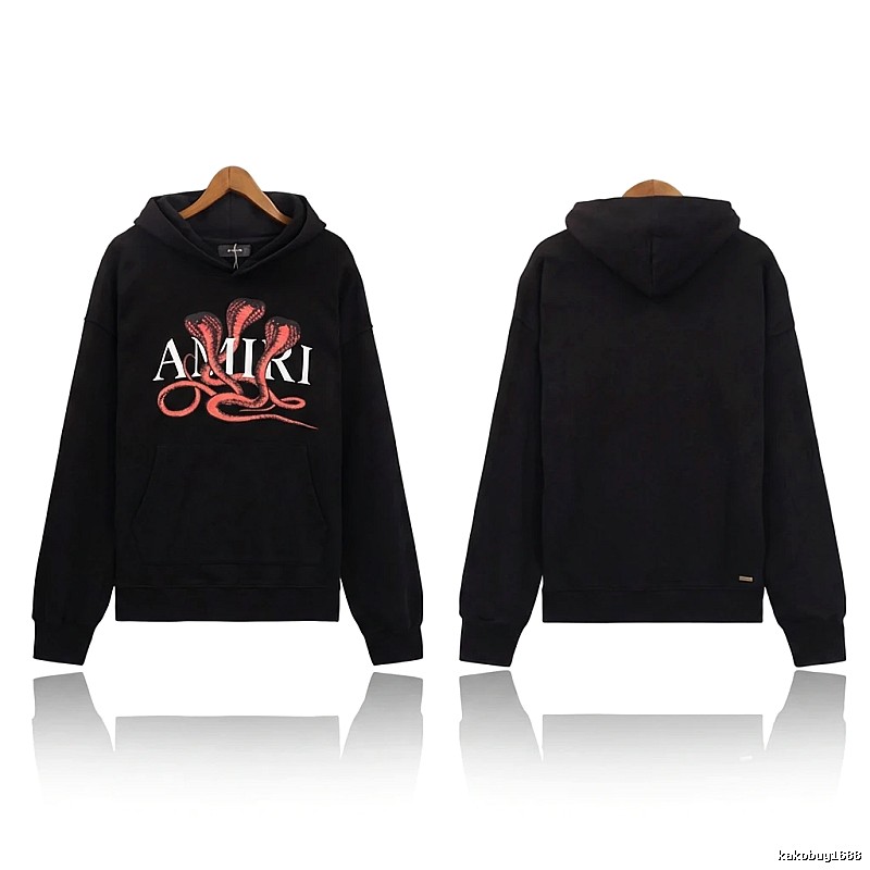 AMIRI Snake Print Trendy Black Sweatshirt