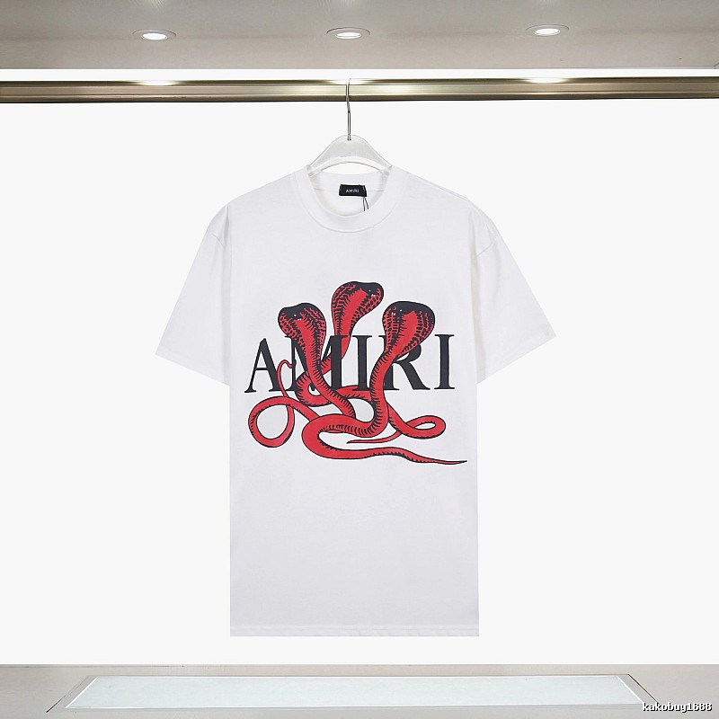 Amiri Travel Graphic T-shirt White Blue Amiri with Modern Look