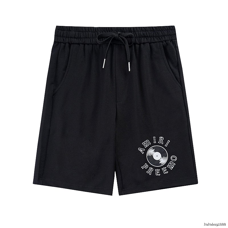 Amiri Travel Logo shorts Black Casual Amiri with Modern Look