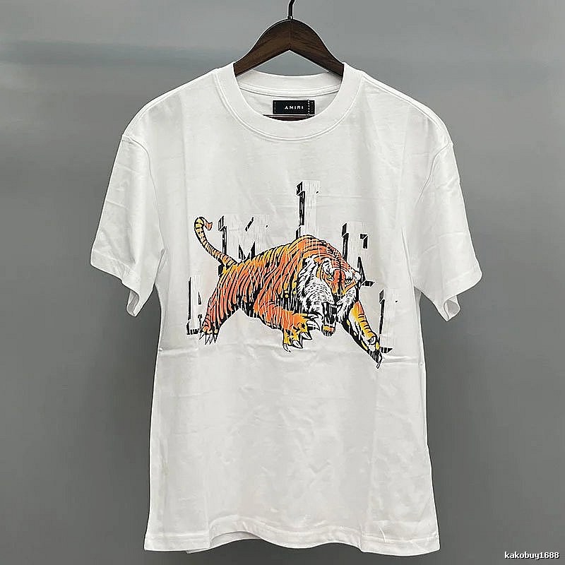 Amiri White Records Graphic T-Shirt Modern Fit