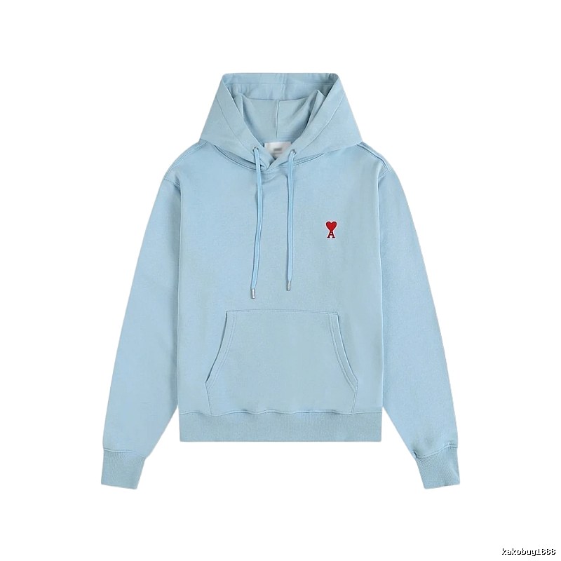 AMI's Light Blue Hoodie with a Simple and Lovely Style