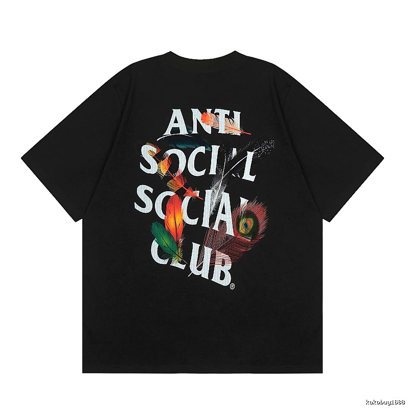 Anti Social Social Club Resort Logo T-shirt Black Orange Anti for Travel Looks