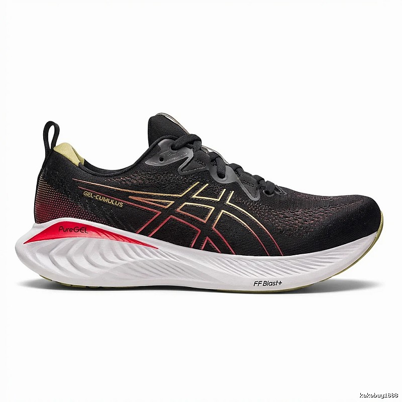 ASICS Gel-Cumulus Black and Red Trend Running Shoes