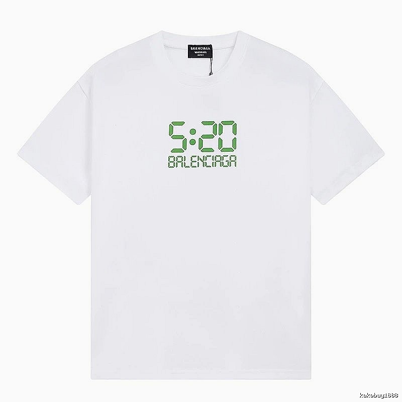 Balenciaga 5:20 Printed Trendy White T-Shirt