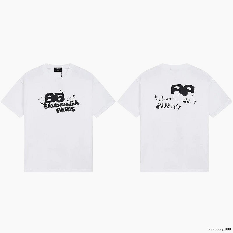 Balenciaga BB Print White T-shirt