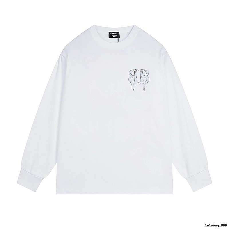 Balenciaga BB-style white sweatshirt