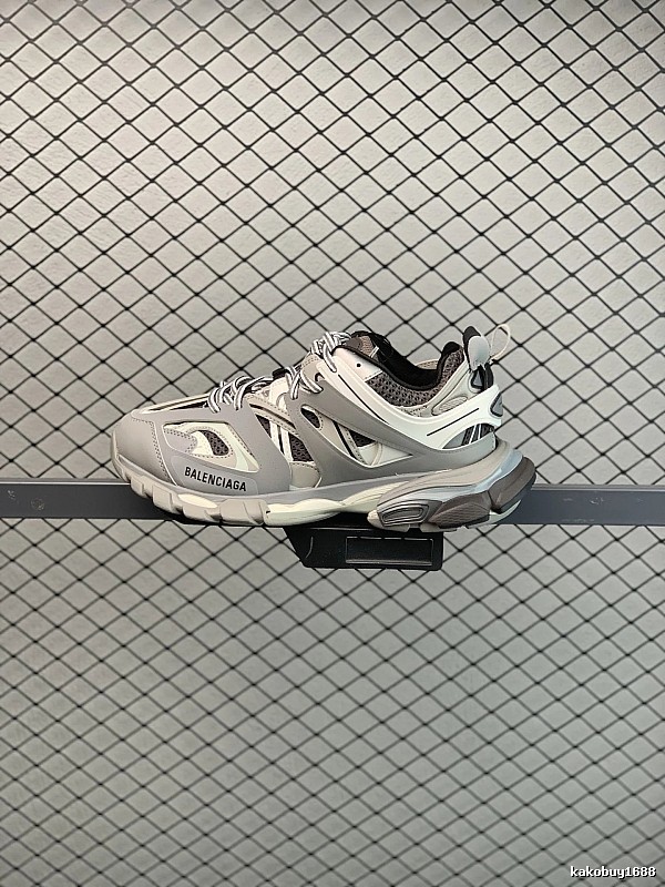 Balenciaga Beige and Black Chunky Runners Featuring Athletic Paneling