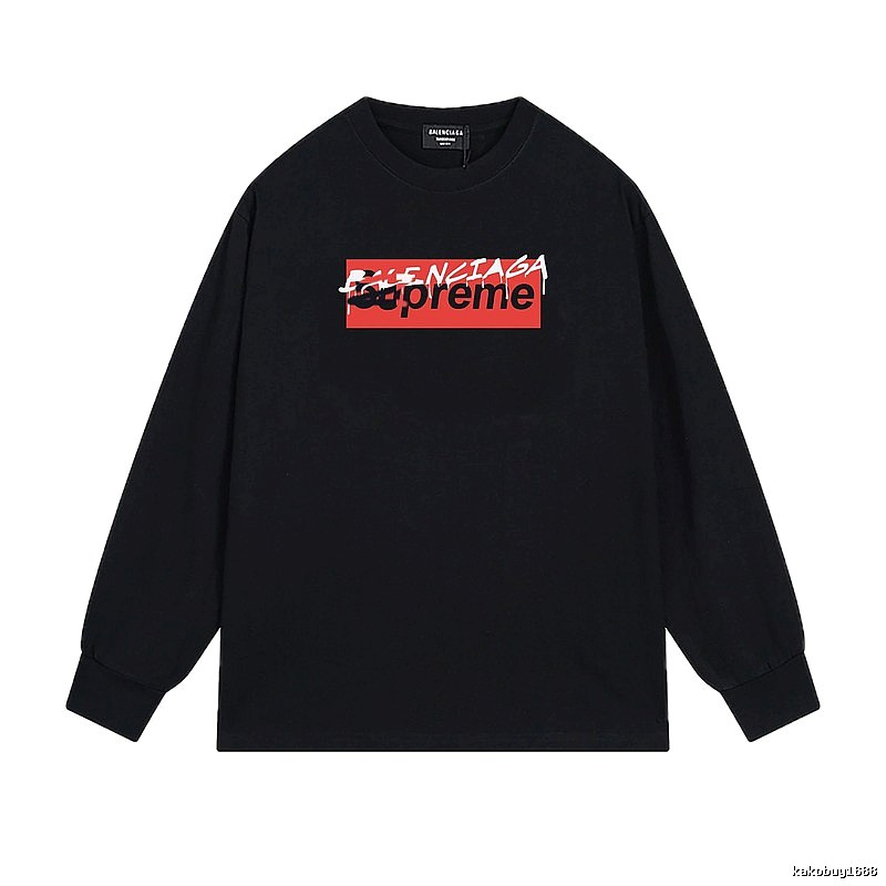 Balenciaga Co-branded Trendy Cool Black Sweatshirt