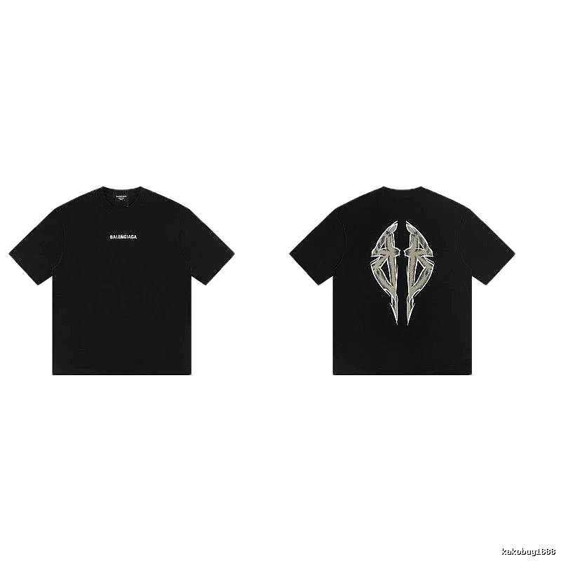Balenciaga Double B Graffiti High Street Black T-Shirt