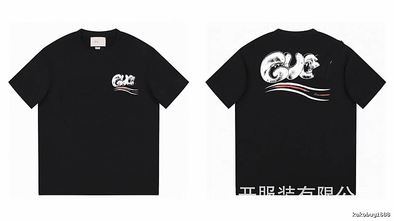 Balenciaga Graffiti Street Style Black T-Shirt