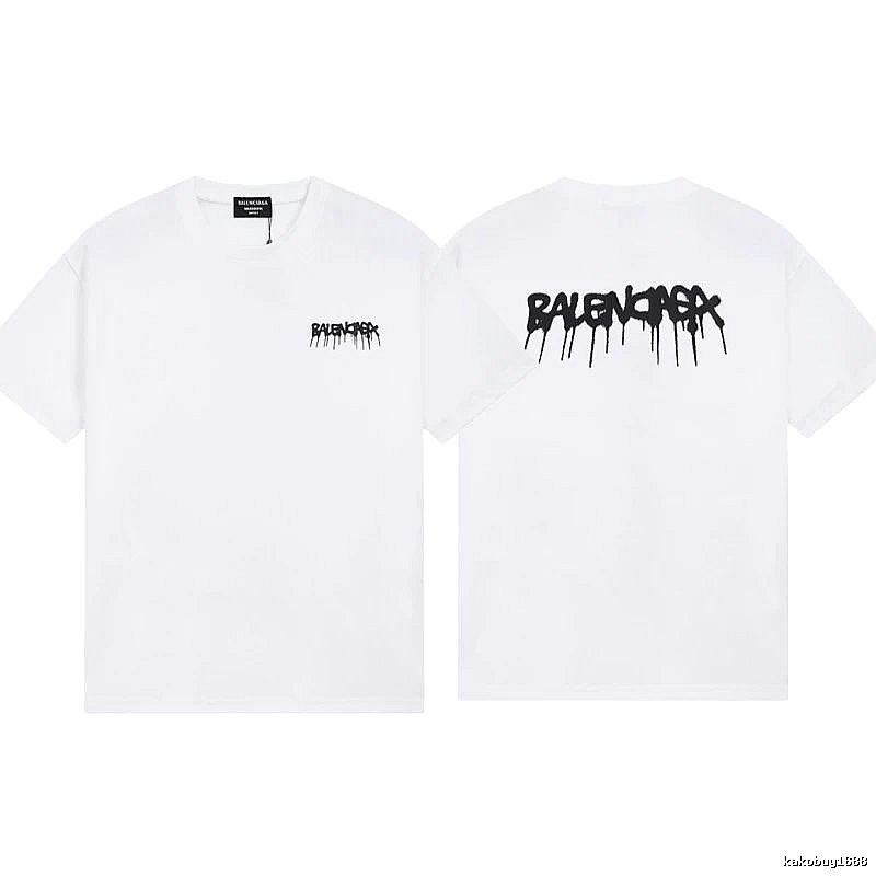 Balenciaga Graffiti Street Style White Short-sleeve T-shirt