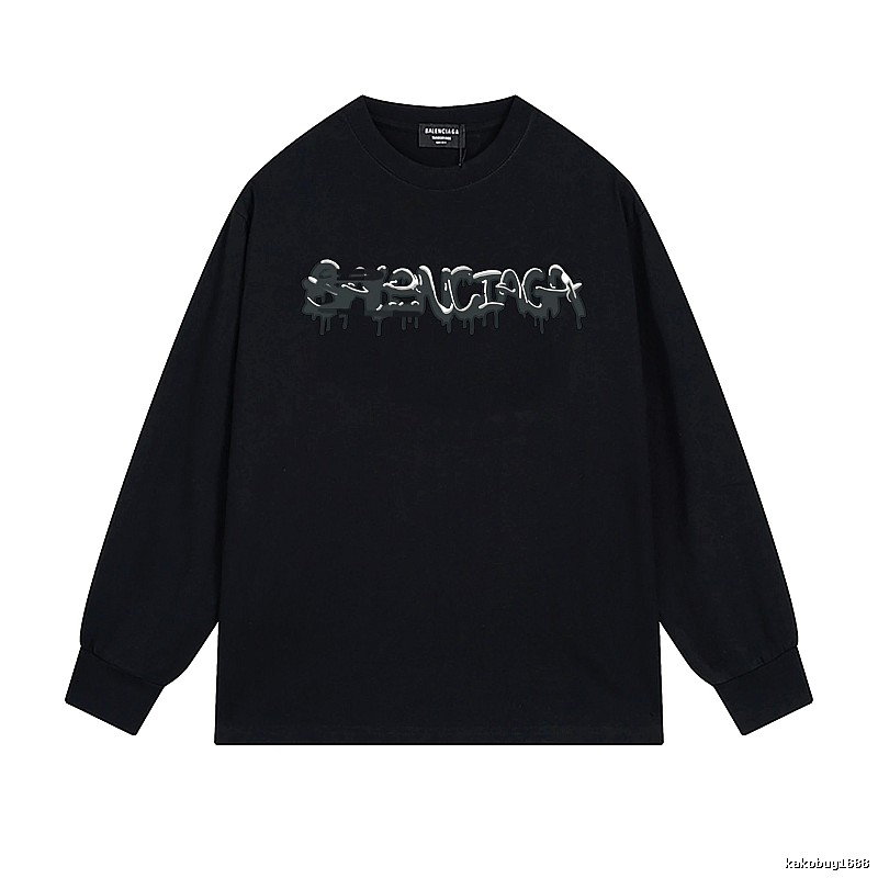 Balenciaga graffiti-style black long-sleeve