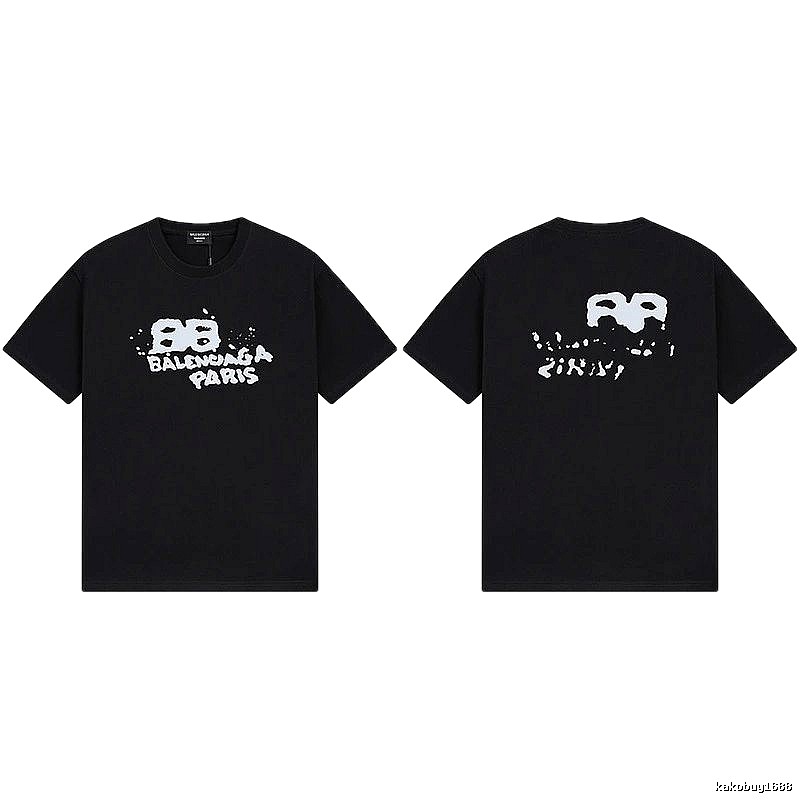 Balenciaga graffiti-style black T-shirt