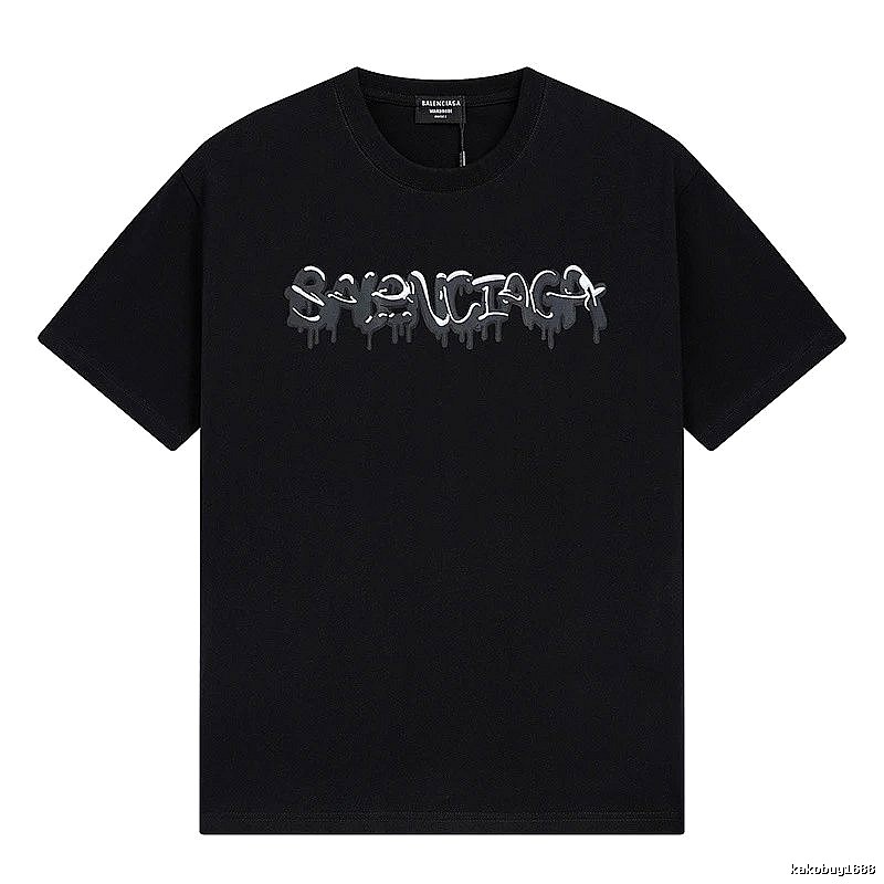 Balenciaga graffiti-style black T-shirt