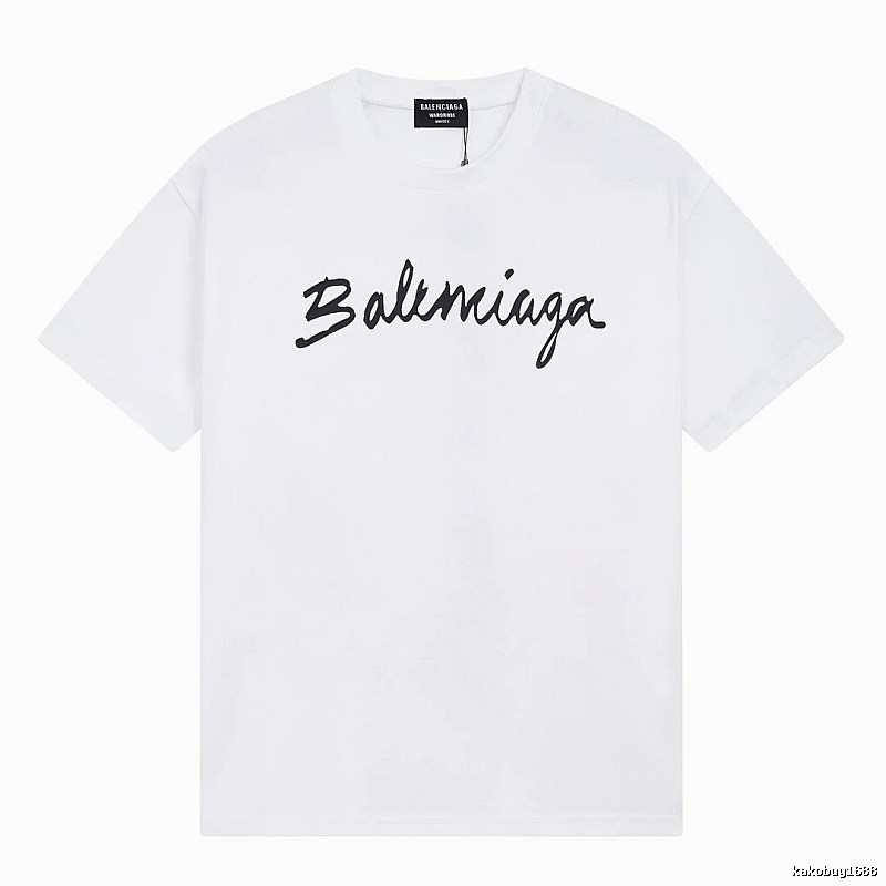 Balenciaga Handwritten Signature Casual White T-shirt