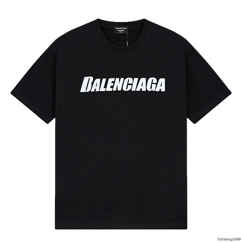 Balenciaga Letter Print Street Style Black T-Shirt