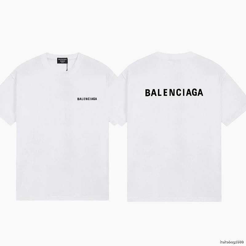 Balenciaga Letter Print Street Style White T-Shirt