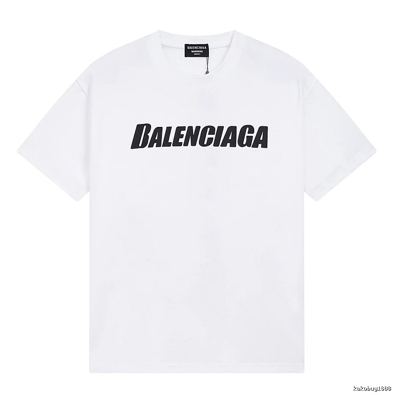 Balenciaga Letter Print Trendy White T-Shirt