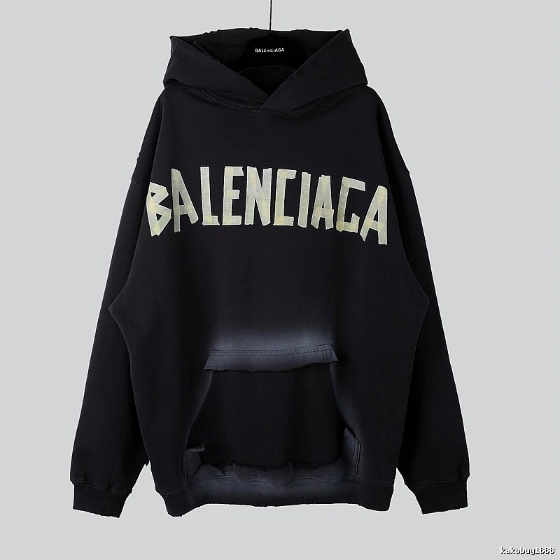 Balenciaga letter-style black sweatshirt