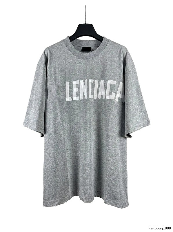 Balenciaga letter-style gray T-shirt